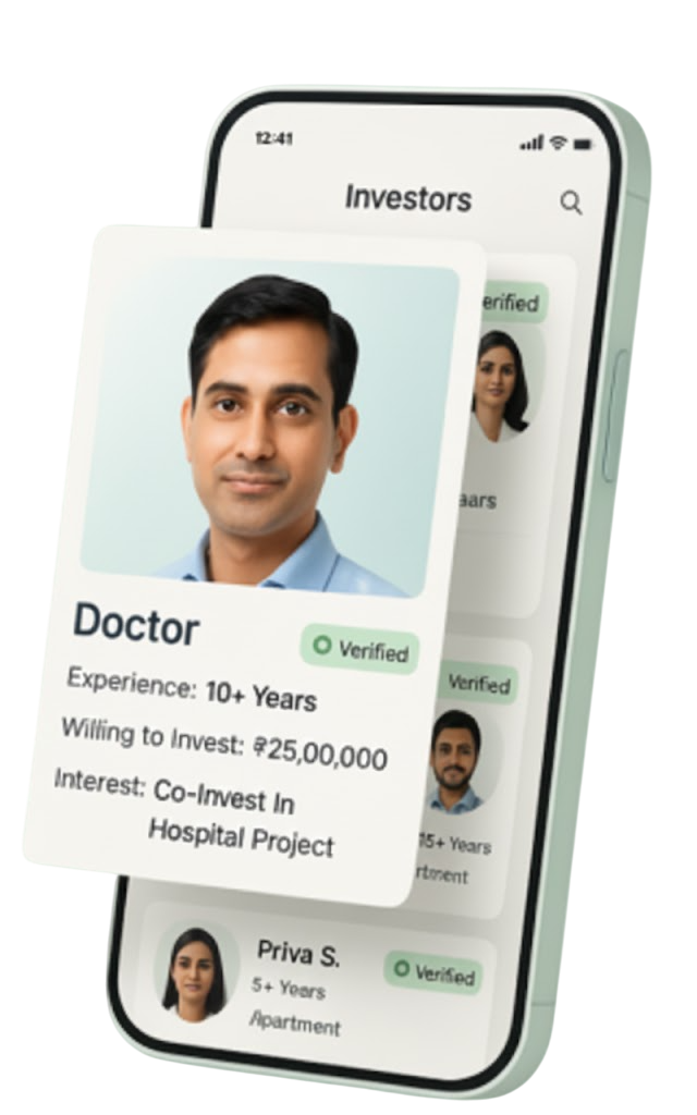 Verified investor profiles displayed on the CoRoof co-investment platform